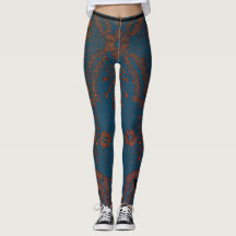 BLAU MIT ANTIQUEN LEGGINGS