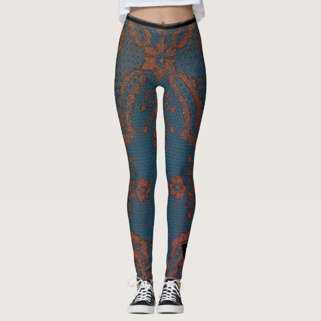 BLAU MIT ANTIQUEN LEGGINGS (Vorderseite)