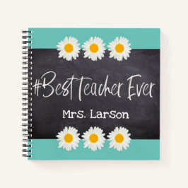 Blau mit dem besten Lehrer je auf Blackboard Custo Notizbuch