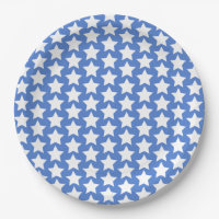 Blau mit einem Muster aus weißen Sternen