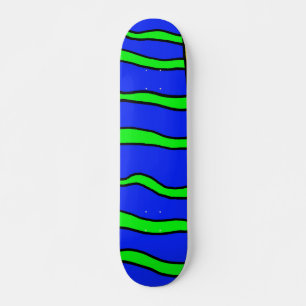 Blau mit grünen Streifen Skateboard
