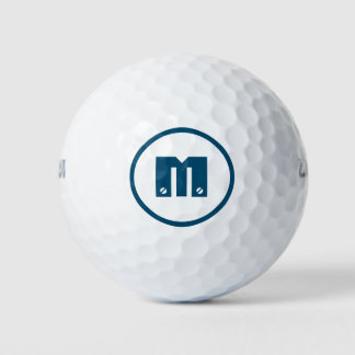 Blau Mit Monogramm Golfball