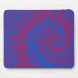 Blau mit Roter Spirale Gefärbte Krawatte Mousepad