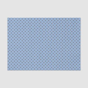 BLAU MIT SCHOKOLADENBROWN POLKA-DOTEN SEIDENPAPIER