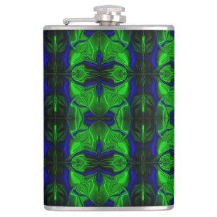 Blau mit "schwimmenden", miteinander verflochtenen flachmann