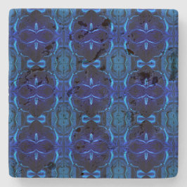 Blau mit "schwimmenden", miteinander verflochtenen steinuntersetzer