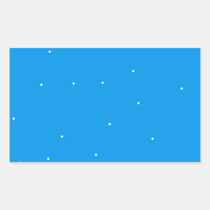 Blau mit weißem Punktezubehör zum Anpassen Rechteckiger Aufkleber
