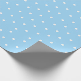Blau mit weißen Polka-Punkten Geschenkpapier
