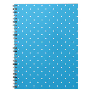 Blau mit weißen Polka-Punkten Notizblock