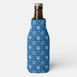 BLAU MIT WEISSEN WINTERSCHNEEEN FLASCHENKÜHLER