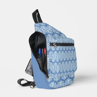 BLAU MIT WEISSER FLÄCHE SEHEN ROWS CROSSBODY BAG