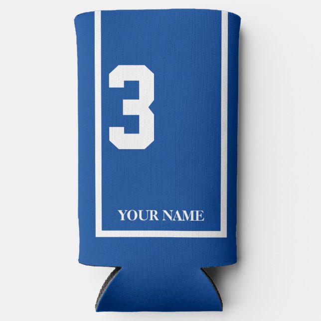 Blau mit Weißes Pferd 3 Satteltuch Custom Selters Dosenkühler (Vorderseite)