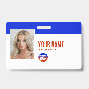 Blau   Mitarbeiter-Foto-ID Unternehmen Bold Securi Ausweis
