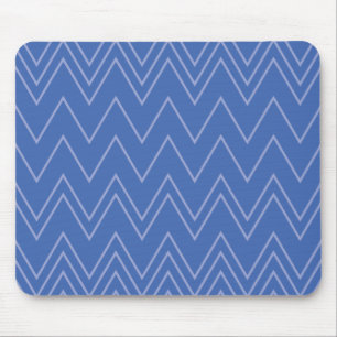 Blau, modern, einfach, cool, trendy Zickzack-Muste Mousepad