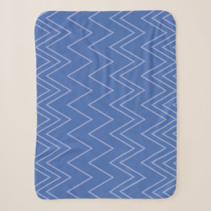 Blau, modern, einfach, cool, trendy Zickzack-Muste Sherpadecke