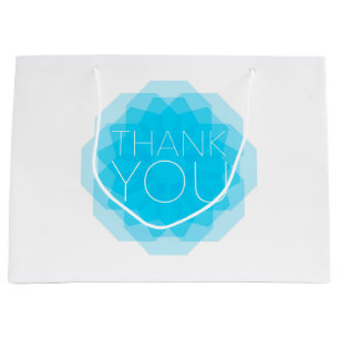 Blau, modern, einfach, elegant Design, Danke Große Geschenktüte