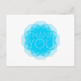 Blau, modern, einfach, elegant Design, Danke Postkarte