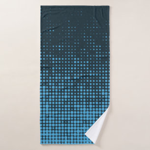 Blau, modern, Retro, cool, trendy dot pattern Badehandtuch