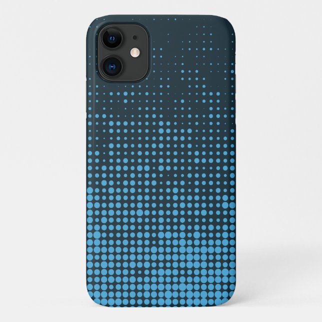 Blau, modern, Retro, cool, trendy dot pattern Case-Mate iPhone Hülle (Rückseite)