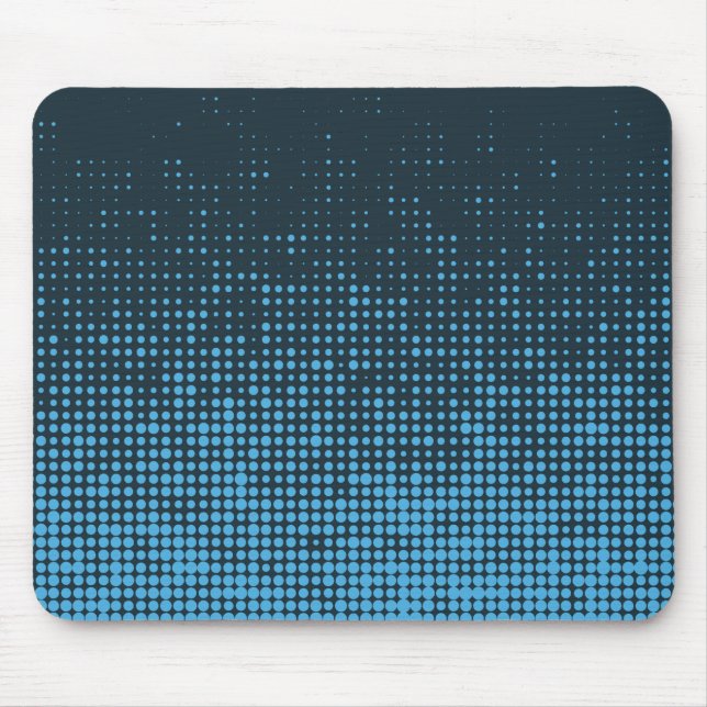 Blau, modern, Retro, cool, trendy dot pattern Mousepad (Vorne)