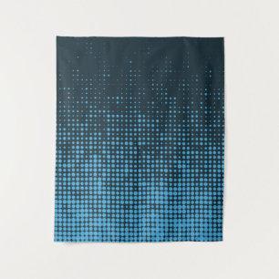 Blau, modern, Retro, cool, trendy dot pattern Wandteppich