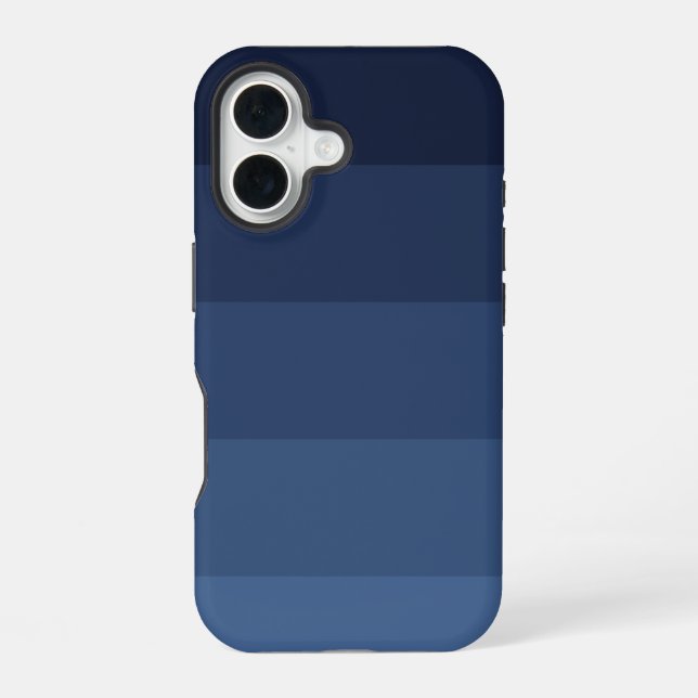 Blau monochrom iPhone 16 hülle (Rückseite)