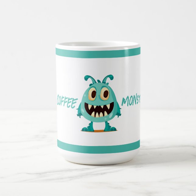 Blau/Monster/Kind/Halloween Kaffeetasse (Mittel)