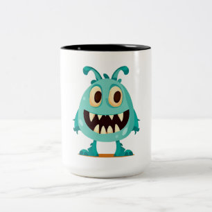 Blau/Monster/Kind/Halloween Zweifarbige Tasse