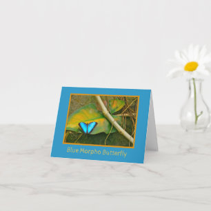 BLAU MORPHO BUTTERFLY #2 NOTECARD KARTE