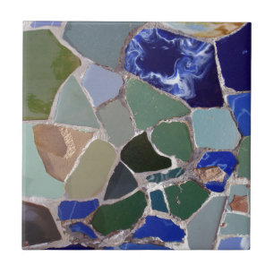 Blau-Mosaiken Antoni Gaudi Fliese