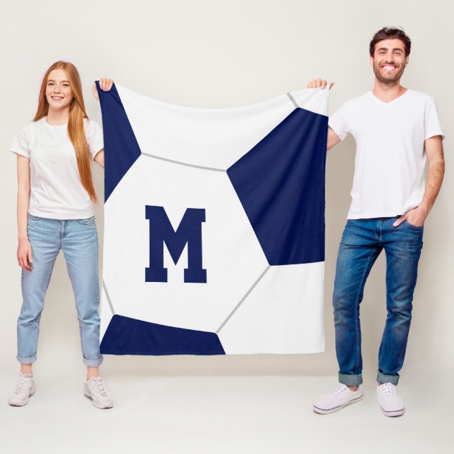 Blau oder ANDERE Farben für die Fußballmannschaft Fleecedecke (Beispiel)