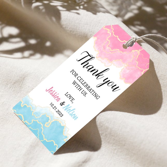 Blau oder rosa Geschlecht offenbaren danke, Gesche Geschenkanhänger (Von Creator hochgeladen)