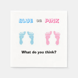 "Blau oder Rosa?" Serviette