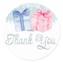 Blau oder Rosa, was denken Sie, Aufkleber