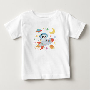 blau-orange Astronaut-Panda Baby T-shirt