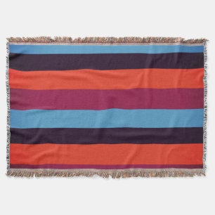 Blau, orange, braun, roter Streifen, Knöchel Decke