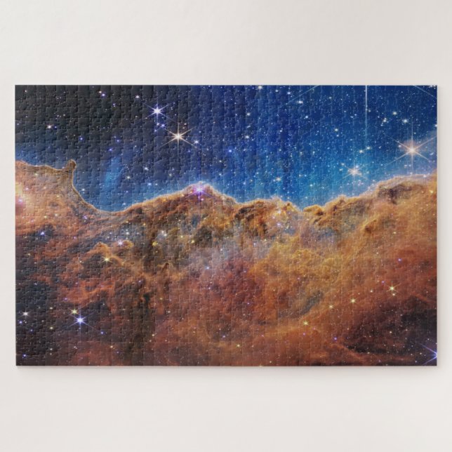 Blau/Orange Carina Nebula | JWST Puzzle (Horizontal)