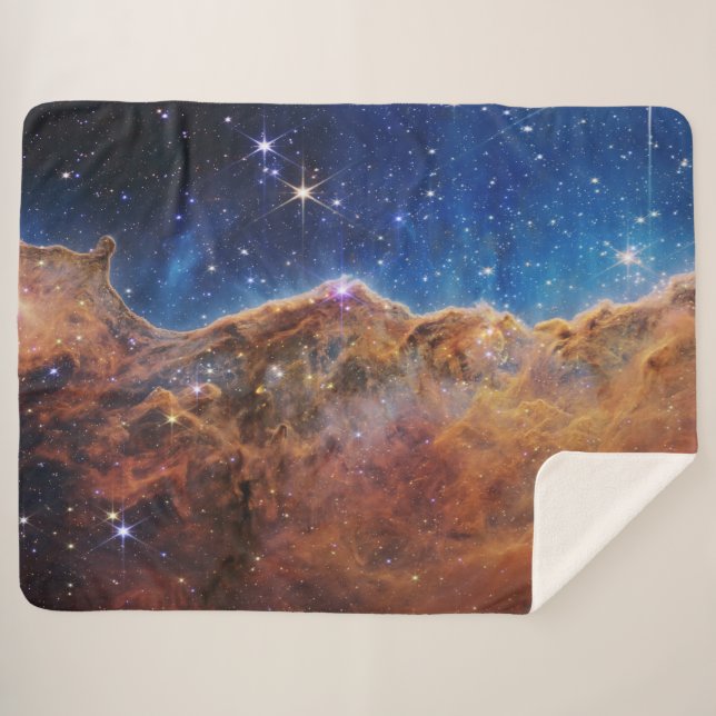 Blau/Orange Carina Nebula | JWST Sherpadecke (Vorderseite (Horizontal))