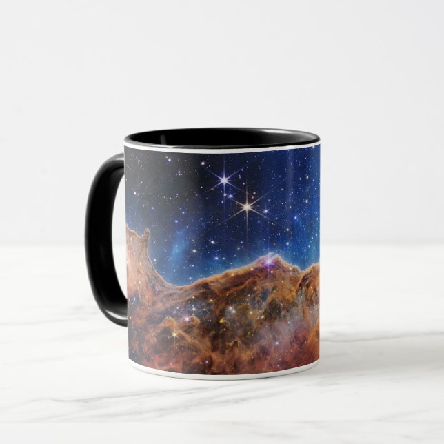Blau/Orange Carina Nebula | JWST Tasse (Vorderseite Links)