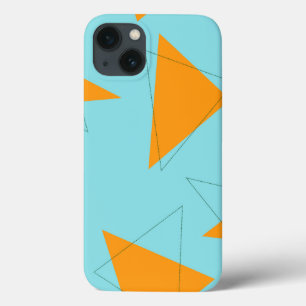 Blau, orange, cool, trendy, modernes Dreieck Case-Mate iPhone Hülle