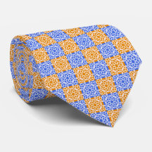 Blau Orange Geometrisches Muster