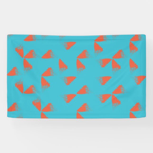 Blau, orange, lebhaft, trendig geometrisch banner (Horizontal)