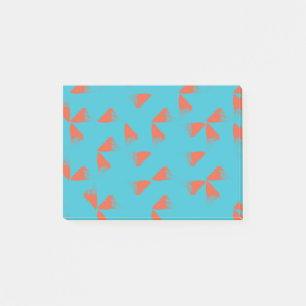 Blau, orange, lebhaft, trendig geometrisch post-it klebezettel