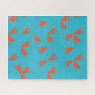 Blau, orange, lebhaft, trendig geometrisch puzzle