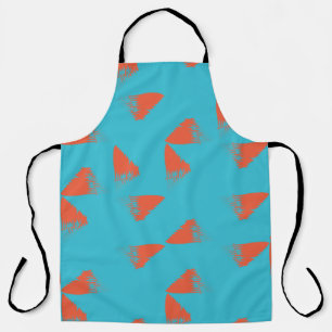 Blau, orange, lebhaft, trendig geometrisch schürze