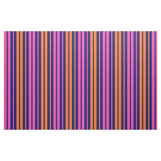 Blau Orange Pink Vertikale Streifen Design   Stoff (Fat Quarter (45,7 x 55,9 cm))