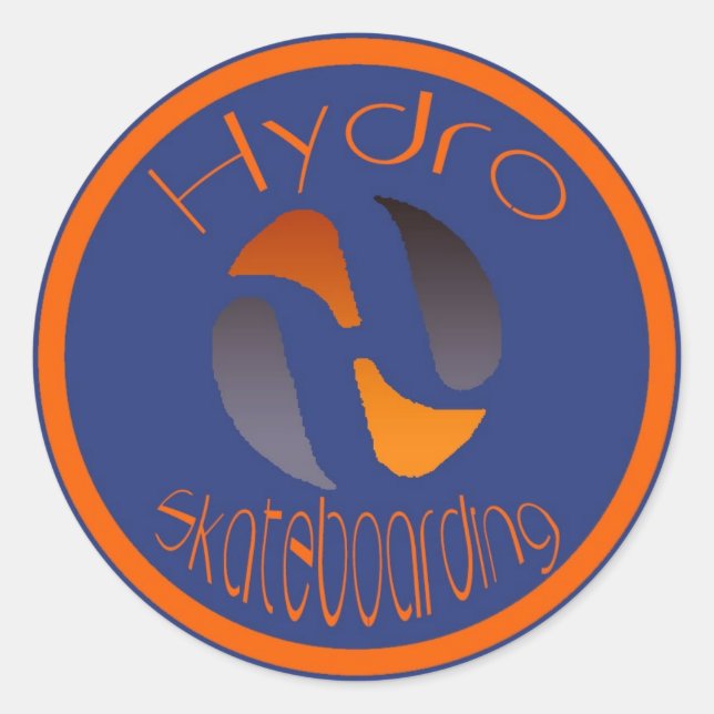 Blau/Orange Runder Aufkleber (Vorderseite)