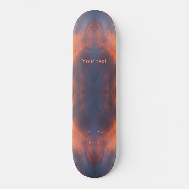 Blau-orangefarbenes Design Skateboard (Vorderseite)