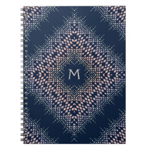 Blau-orientalische Ornamente. Notizbuch Notizblock