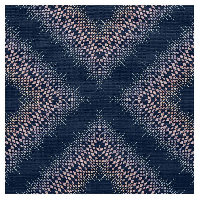 Blau-orientalische Ornamente. Stoff (Muster)